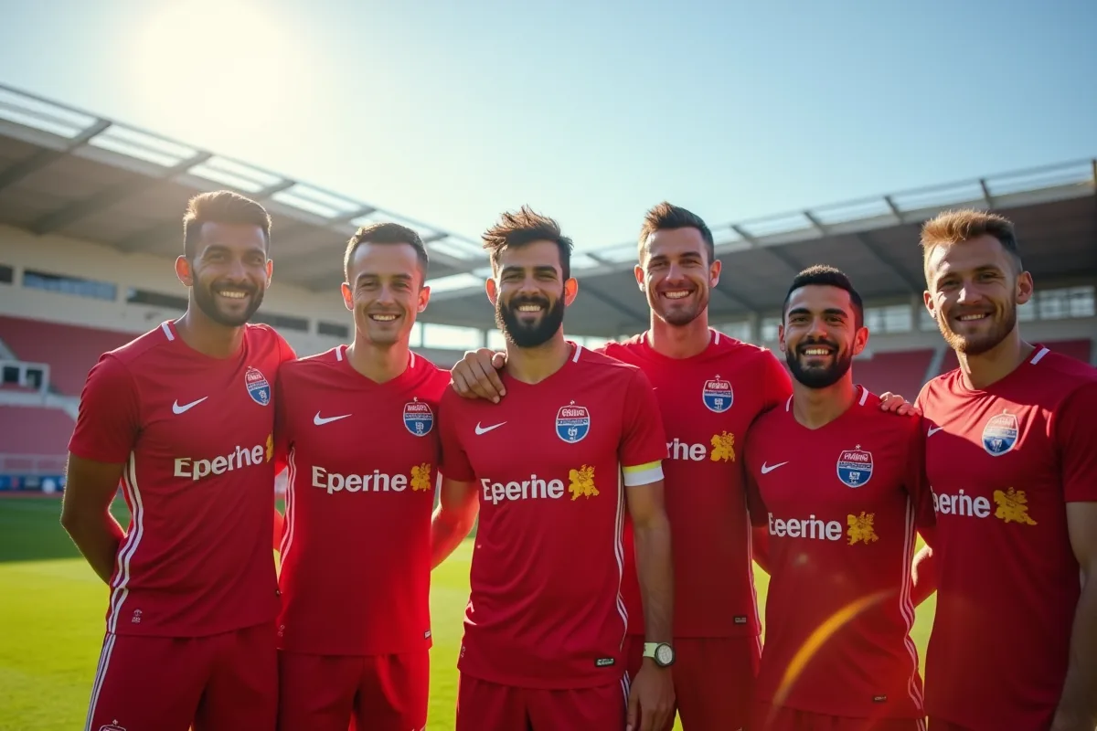 Nouvelles recrues du Valenciennes FC sur le terrain lors d'un entraînement